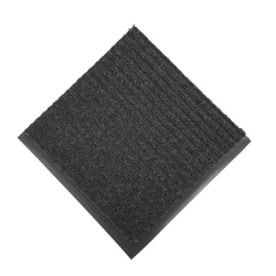 Needle-Rib Wiper/Scraper Mat, Rectangular, Charcoal Gray Rib