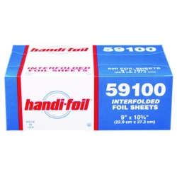Interfolded Foil Sheets, 55 Gauge, 9 x 10.75, 500/Box, 6 Box