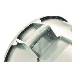 Vented Round Brute Container, 32 gal, Plastic, White