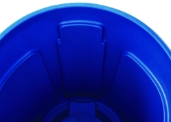 Brute Recycling Container, 44 gal, Polyethylene, Blue
