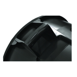Vented Round Brute Container, 44 gal, Plastic, Black