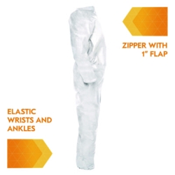 A20 Breathable Particle Protection Coveralls, Zip Front, Ela