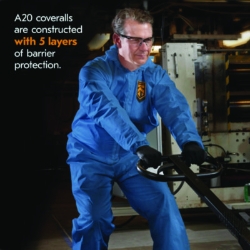 A20 Breathable Particle Protection Coveralls, Zip Front, Hoo