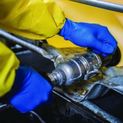 A70 Chemical Spray Protection Aprons, Polyethylene-Coated Fa