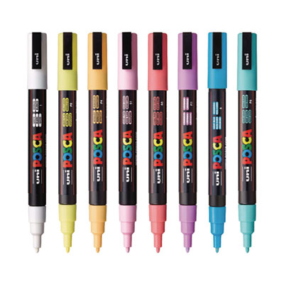 Water-Based Paint Markers, Fine Bullet Tip, 0.9 mm/1.3 mm, A