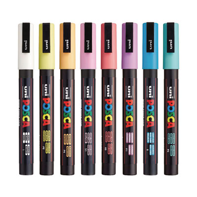 Water-Based Paint Markers, Fine Bullet Tip, 0.9 mm/1.3 mm, A