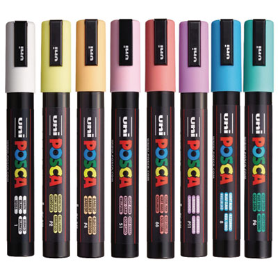 Water-Based Paint Markers, Medium Bullet Tip, 1.8 mm/2.5 mm,