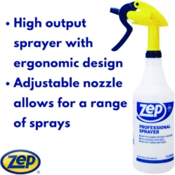 Professional Spray Bottle, 32 Oz, Blue/gold/clear, 36/carton