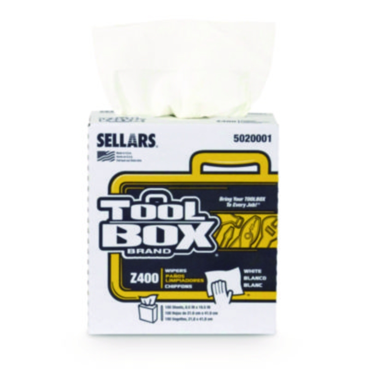 Z400 Interfold Pop-Up Wipers, 1-Ply, 8.5 x 16.5, White, 8/Ca