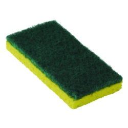 Resort Cut Scrub Sponge, Medium Duty, 6.25" x 3.18", Green/Y