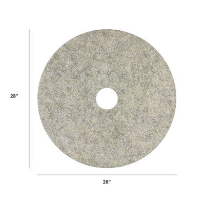Combo Burnishing Pad, 28" Diameter, Gray, 5/Carton