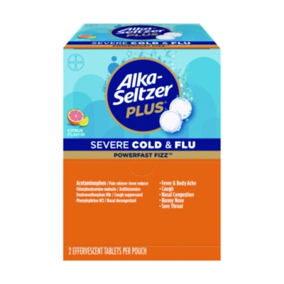 Plus PowerFast Fizz Severe Cold and Flu Effervescent Tablet,