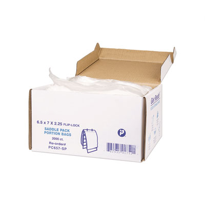 Get Reddi Saddle Pack Poly Food Portion Bags, Fold-Top Closu