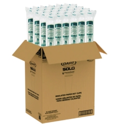 Thermoguard Insulated Paper Hot Cups, 24 oz, White Sustainab