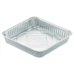 8" Square Cake Pan, 7.88 x 7.88 x 1.31, Silver, Aluminum, 50