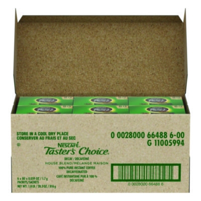Taster's Choice Stick Pack, Decaf, 0.06 oz, 80/Box, 6 Boxes/