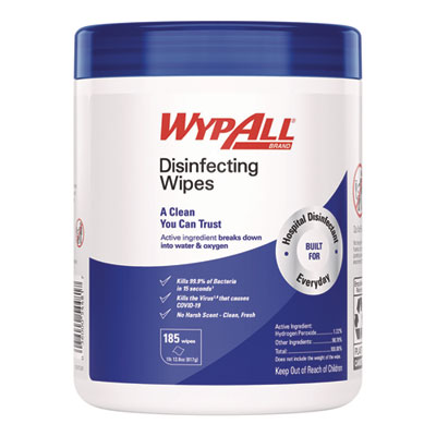 Disinfecting Wipes, 1-Ply, 5.16 x 8.5, Fresh Scent, White, 1