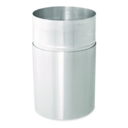 Atrium Aluminum Container with Liner, 35 gal, Aluminum, Sati