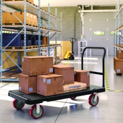 Resin Platform Truck, 1,600 lb Capacity, 30.25 x 64.5 x 41,