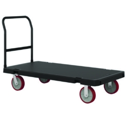 Resin Platform Truck, 1,600 lb Capacity, 30.25 x 64.5 x 41,