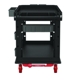 Heavy Duty Plus Utility Cart, Plastic, 2 Shelves, 6 Bins, Ca