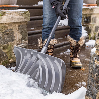Steel Core Snow Pusher with Wear Strip, 24" Width, 57.55" Le