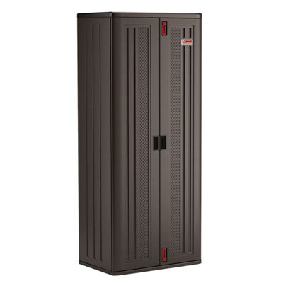 Tall Storage Cabinet, Five Shelves: One Fixed, Four Adjustab