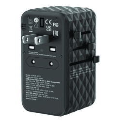 UTA-06 Gan III Universal Travel Adapter, (2) USB-A/(2) USB-C