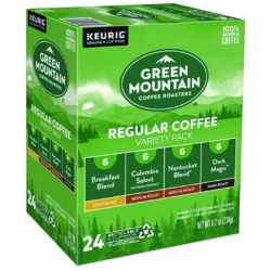 Regular Variety Pack Coffee K-Cups, Assorted Flavors, 96/Car
