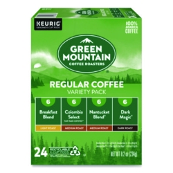 Regular Variety Pack Coffee K-Cups, Assorted Flavors, 24/Box