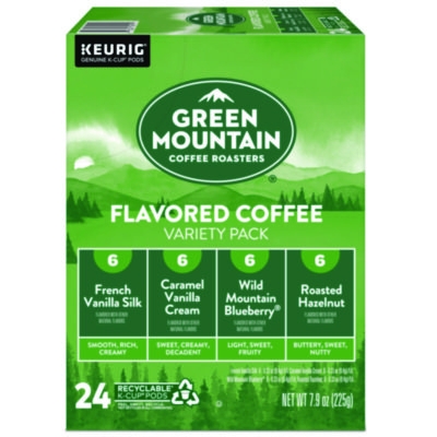 Flavored Variety Coffee K-Cups, Assorted Flavors, 0.38 oz K-