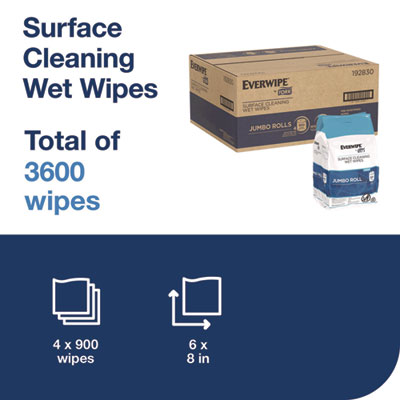 Surface Cleaning Wet Wipe, 1-Ply, 6 x 6, Lemon, White, 900 S
