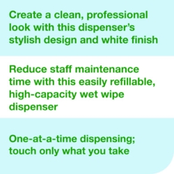 Centerfeed Wet Wipe Dispenser, 10.04 x 10.73 x 13.18, White