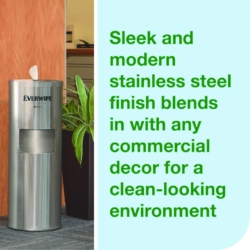 Stainless Steel Wet Wipe Stand, 15 x 15 x 37.25, Stainless S
