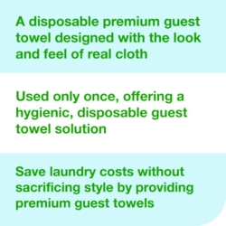 LinStyle Valet Guest Towel, 1-Ply, 11.5 x 17, White, 100/Pac