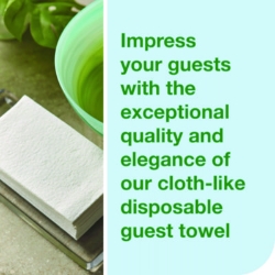 LinStyle Valet Guest Towel, 1-Ply, 11.5 x 17, White, 100/Pac