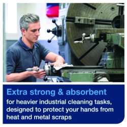 Industrial Heavy-Duty Cleaning Cloth, 1-Ply, 13.97 x, 4.25,