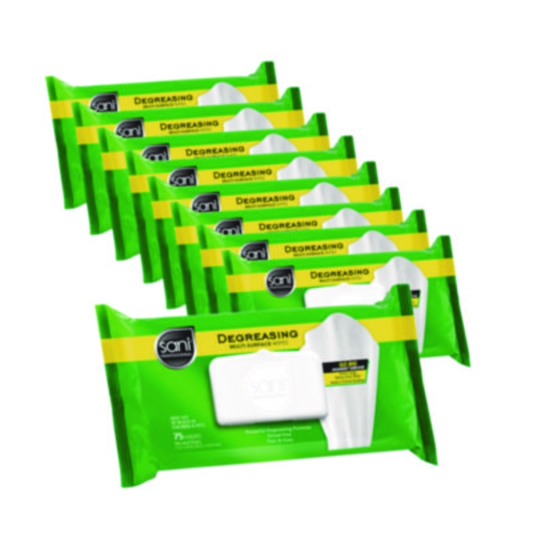 Degreasing Multi-Surface Wipes, 1-Ply, 11.5 x 10, 75, Floral