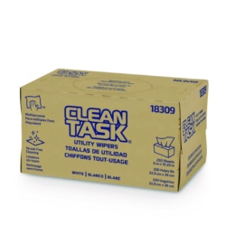 Clean Task Utility Wipers, 1-Ply, 9 x 10.25, White, 250 Shee