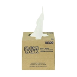 Clean Task Utility Wipers, 1-Ply, 9 x 10.25, White, 250 Shee
