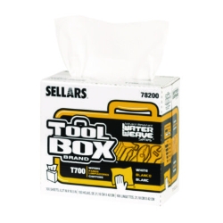 TOOLBOX WaterWeave T700 Wipers, 1-Ply, 8.27 x 16.5, White, 1