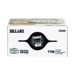 TOOLBOX WaterWeave T700 Wipers, 1-Ply, 8.27 x 16.5, White, 1