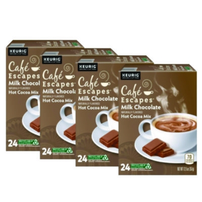 Cafe Escapes Milk Chocolate Hot Cocoa K-Cups, 96/carton
