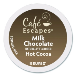 Cafe Escapes Milk Chocolate Hot Cocoa K-Cups, 96/carton