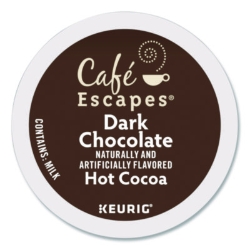 Cafe Escapes Dark Chocolate Hot Cocoa K-Cups, 24/box