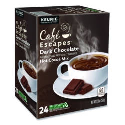 Cafe Escapes Dark Chocolate Hot Cocoa K-Cups, 24/box