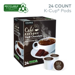 Cafe Escapes Dark Chocolate Hot Cocoa K-Cups, 24/box