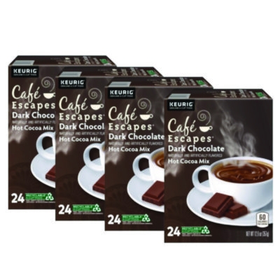 Dark Chocolate Hot Cocoa K-Cups, 24/box, 4 Box/carton