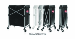 One-Compartment Collapsible X-Cart, Synthetic Fabric, 4.98 c