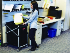 One-Compartment Collapsible X-Cart, Synthetic Fabric, 4.98 c